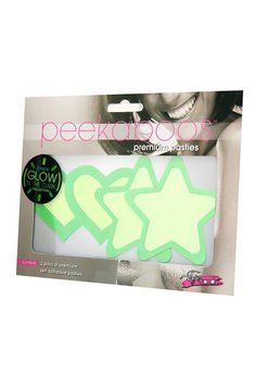 Пестиси, що світяться в темряві Peekaboos, 2 пари, серця і зірки PK160660 фото