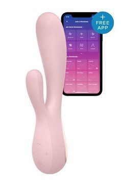 Вібромасажер кролик SATISFYER MONO FLEX з підключенням до додатку, рожевий T360124 фото
