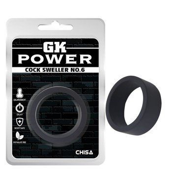 Кільце ерекційне Chisa GK Power Cock Sweller №6, чорне 53473 /CN-510353473 фото