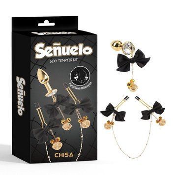 Набір CHISA Senuelo Sexy Tempter Kit анальна пробка та затискачі на соски 48792 /CN-732448792 фото