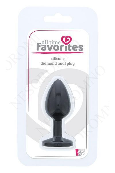 Анальна пробка ALL TIME FAVORITES SILICONE DIAMOND PLUG DT21685 фото