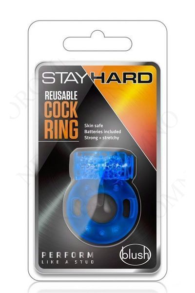 Ерекційне кільце Stay Hard синього кольору 331084 Т/ фото