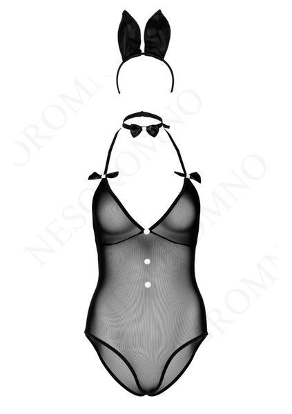 Костюм кролика Daring Intimates Classic Bunny, 3 предмети, чорний, S/M  DI75202 фото
