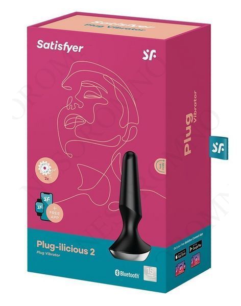 Анальна пробка з функцією керування зі смартфона Satisfyer Plug-Ilicious, чорний T360162 фото