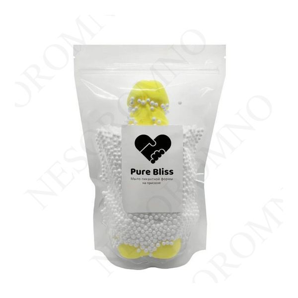 Мило член на присосці Pure Bliss жовтий, size XL PB65797 фото