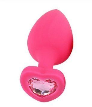 Анальна Pink Silicone Heart Light Pink, M 820164 фото
