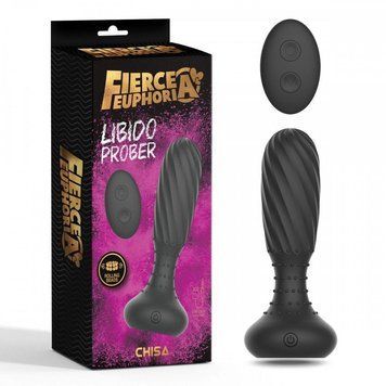 Анальна пробка з пультом Chisa Fierce Euphoria Libido Prober, чорна 82522 / CN-593982522 фото