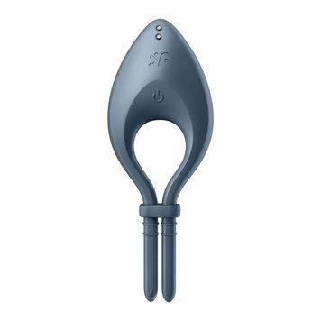Ерекційне смарт кільце з вібрацією Satisfyer Bullseye Connect App, сірий T360346 фото