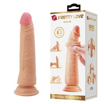 Фалоімітатор реалістичний, гнучкий Pretty Love Kable з рухомою шкірою, тілесний, 21 х 3.7 см BW-007006NRG фото