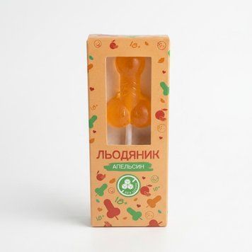 Льодяник у вигляді пенісу без цукру HOT апельсин X00001294-2 фото