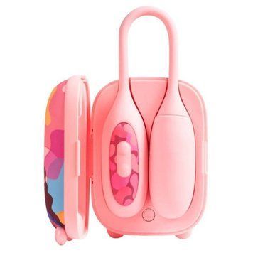 Віброяйце та вакуумний стимулятор для клітора 2в1 BeYourLover Magic Suitcase в зарядному кейсі, рожевий BYL1390445 фото