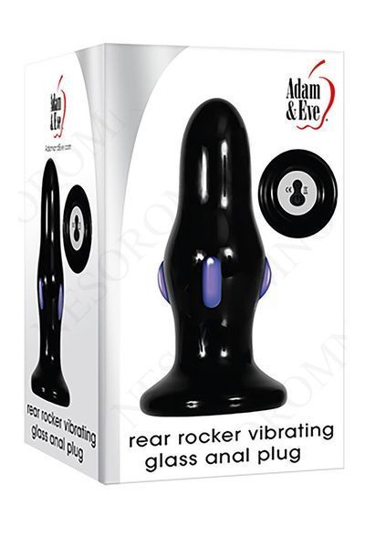 Анальна пробка скляна з вібрацією A&E REAR ROCKER VIBRATING GLASS ANAL PLUG T840676 фото
