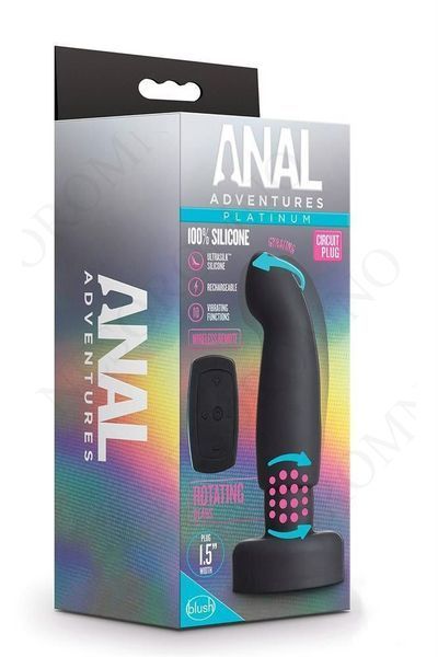 Анальний вібратор із пультом Blush Anal Adventures Platinum чорний T331614 фото