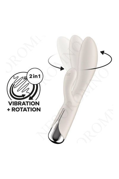 Вібратор-кролик Satisfyer Spinning Rabbit 1 для точки G та клітора, молочний ST4048741 фото