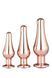 DT21875 набір анальних пробок конічної форми Dream Toys GLEAMING LOVE PLEASURE SET ROSE GOLD DT21875 фото 1