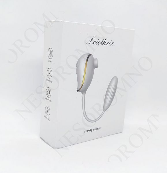 Вакуумний стимулятор з віброяйцем High End Suction Love Egg WHITE 560434 фото