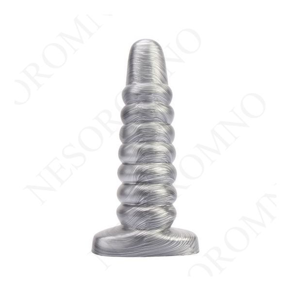 Анальна пробка рельєфна Chisa Dark Muscle Cdt Bisley SILVER, 23 х 6.2 см 901507 / CN-711490150 фото