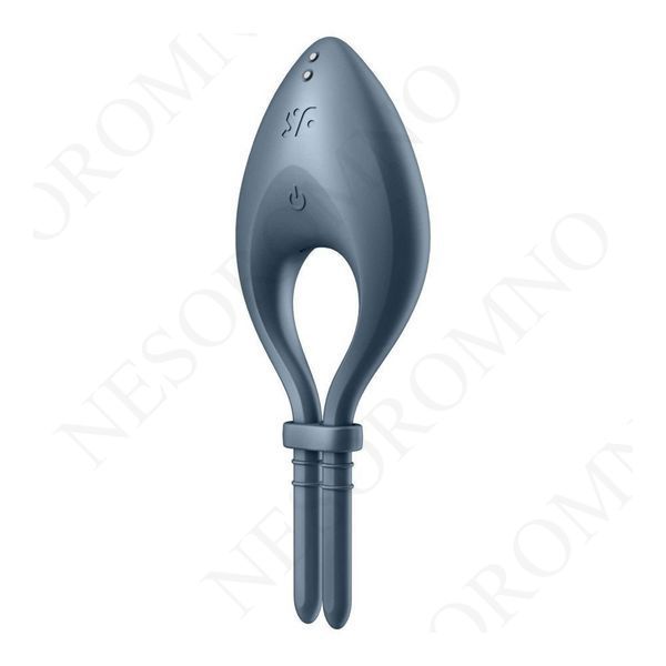 Ерекційне смарт кільце з вібрацією Satisfyer Bullseye Connect App, сірий T360346 фото