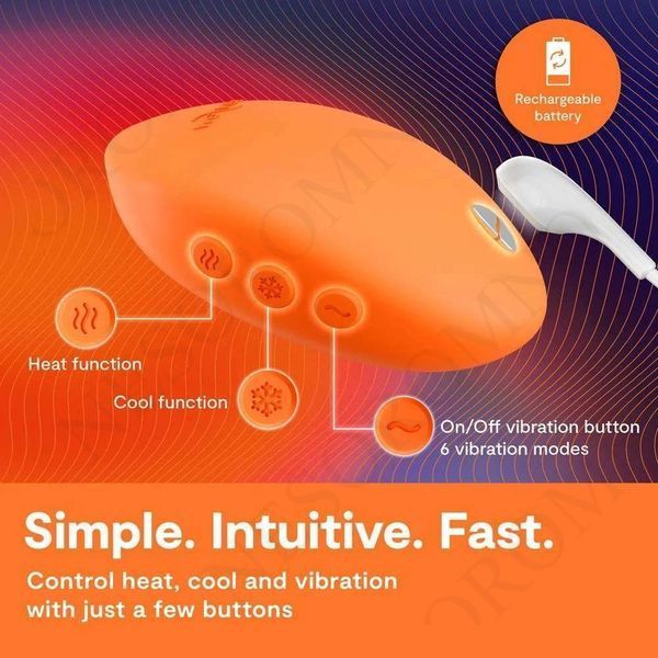 Кліторальний вібратор We-Vibe Temp Tangerine з функцією нагрівання та охолодження, помаранчевий SNHS1SGA фото