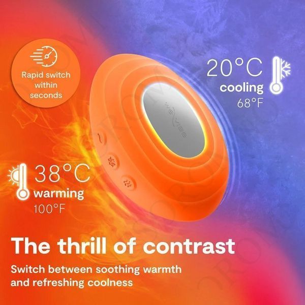 Кліторальний вібратор We-Vibe Temp Tangerine з функцією нагрівання та охолодження, помаранчевий SNHS1SGA фото