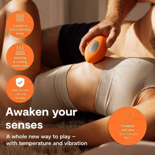 Кліторальний вібратор We-Vibe Temp Tangerine з функцією нагрівання та охолодження, помаранчевий SNHS1SGA фото