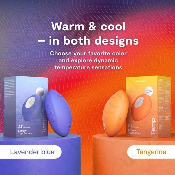 Кліторальний вібратор We-Vibe Temp Tangerine з функцією нагрівання та охолодження, помаранчевий SNHS1SGA фото