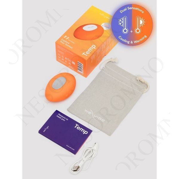 Кліторальний вібратор We-Vibe Temp Tangerine з функцією нагрівання та охолодження, помаранчевий SNHS1SGA фото