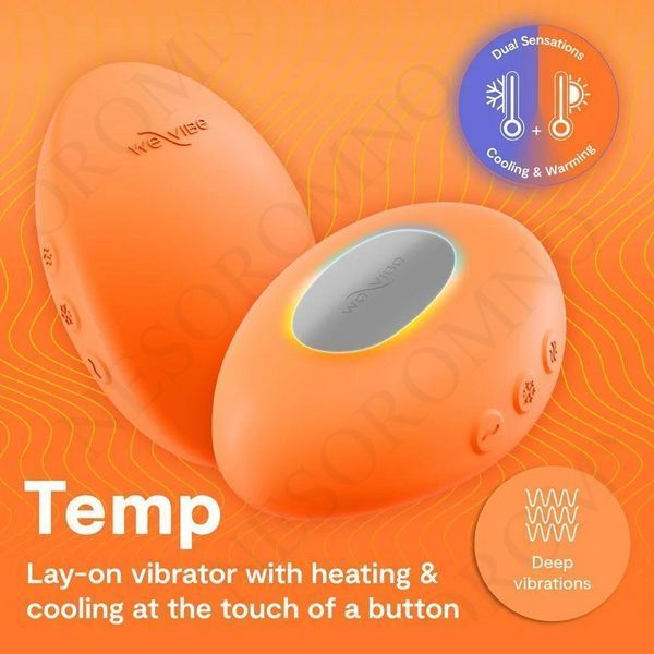 Кліторальний вібратор We-Vibe Temp Tangerine з функцією нагрівання та охолодження, помаранчевий SNHS1SGA фото