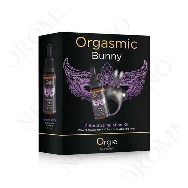 Набір ерекційне віброкільце та краплі для клітора Orgie ORGASMIC BUNNY ORG17847 фото