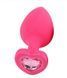Анальна Pink Silicone Heart Light Pink, M 820164 фото 1