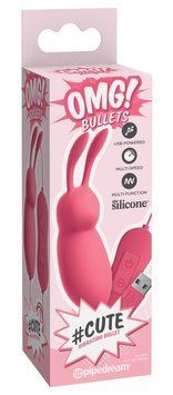 Віброкуля у вигляді зайчика Pipedream OMG! Bullets #Cute, рожева PD545015 фото