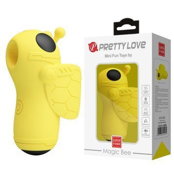 Вібратор на палець Pretty Love Magic Bee з пульсацією для клітора, жовтий, 6,9 &times; 3 см BI-300059 фото