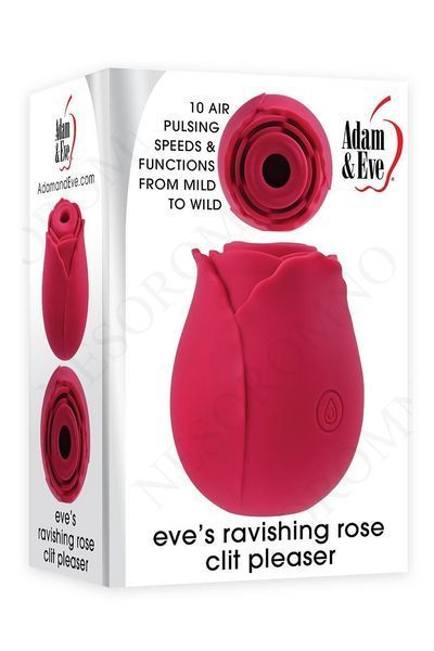 Вакуумний кліторальний стимулятор Adam & Eve Eve's Ravishing Rose Clit Pleaser, червоний T840728 фото