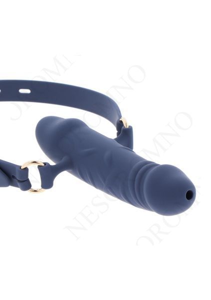 Кляп у вигляді пеніса Taboom Silicone Supreme, синій TB17360 фото