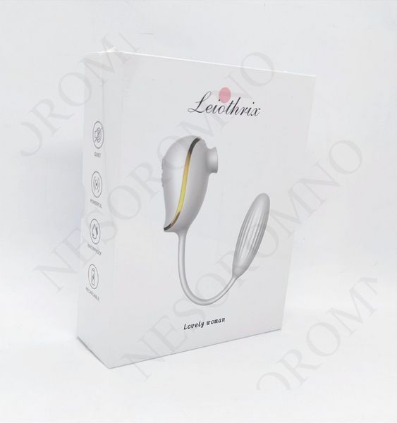 Вакуумний стимулятор клітора з віброяйцем High End Suction Love Egg PINK  560431 фото