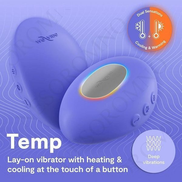 Кліторальний вібратор We-Vibe Temp Lavender Blue з функцією нагрівання та охолодження, синій SNHS1SGE фото