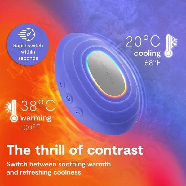 Кліторальний вібратор We-Vibe Temp Lavender Blue з функцією нагрівання та охолодження, синій SNHS1SGE фото