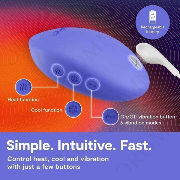 Кліторальний вібратор We-Vibe Temp Lavender Blue з функцією нагрівання та охолодження, синій SNHS1SGE фото