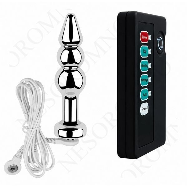 Набір для електростимуляції ALUME анальна пробка ялинка та пульт управління AL-1248 фото