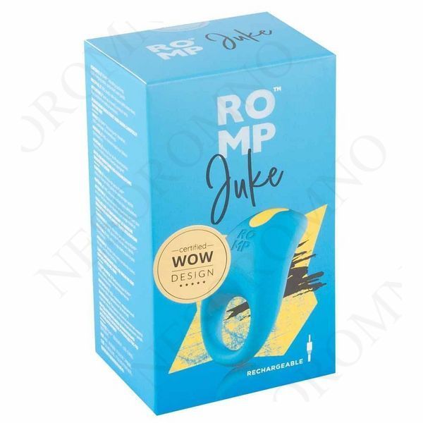 Перезаряджається вібраційне ерекційне кільце Romp Juke синє W44061 фото