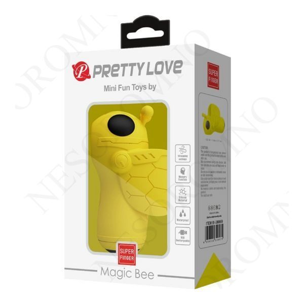 Вібратор на палець Pretty Love Magic Bee з пульсацією для клітора, жовтий, 6,9 &times; 3 см BI-300059 фото