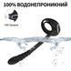 Кільце ерекційне силіконове з масажером простати 10 режимів вібрації водостійке Чорне X00001336 фото 5