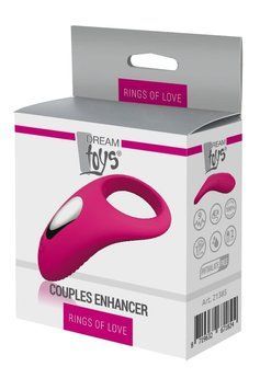 Ерекційне віброкільце DreamToys Rings Of Love силіконове, рожеве DT21385 фото