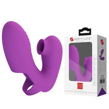 Вібратор на палець із стимуляцією клітора PRETTY LOVE Super Finger ATHENA 7 режимів, фіолетовий BI-300031 фото