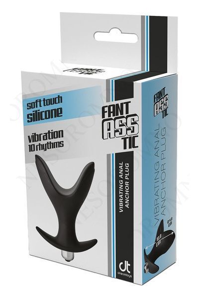 Анальна пробка з вібрацією FANTASSTIC VIBRATING ANAL ANCHOR PLUG BLACK DT22004 фото