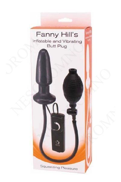 Анальна пробка з вібрацією та накачуванням Fanny Hill''s Black Buttplug DT50377 фото