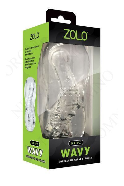Мастурбатор прозорий ZOLO GRIPZ WAVY T670059 фото