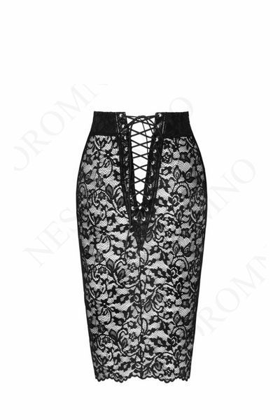 Мереживна спідниця Noir Handmade Ambivalence F302 зі шнурівкою, чорна, L 12615/F302 фото