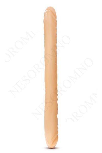 T330743 подвійний фалоімітатор B YOURS 18inch DOUBLE DILDO BEIGE T330743 фото