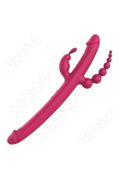 Вібратор із 4 стимулюючими кінцями Dreamtoys Anywhere Pleasure Vibe Essentials, рожевий DT22097 фото